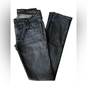 7 for All Mankind Straight Leg Low-Rise Dark Wash Jeans - Size 27